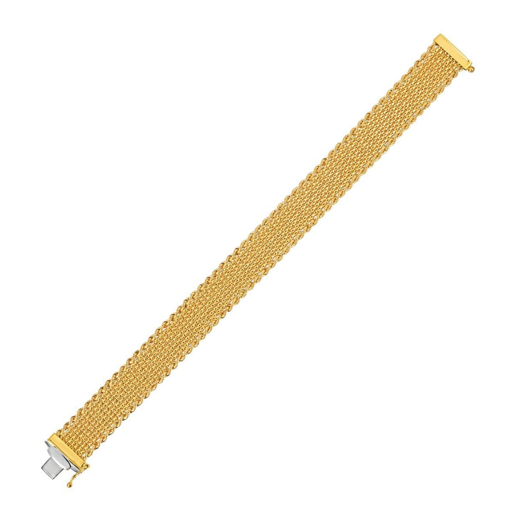14K Yellow Gold Cleopatra Bracelet, view 2