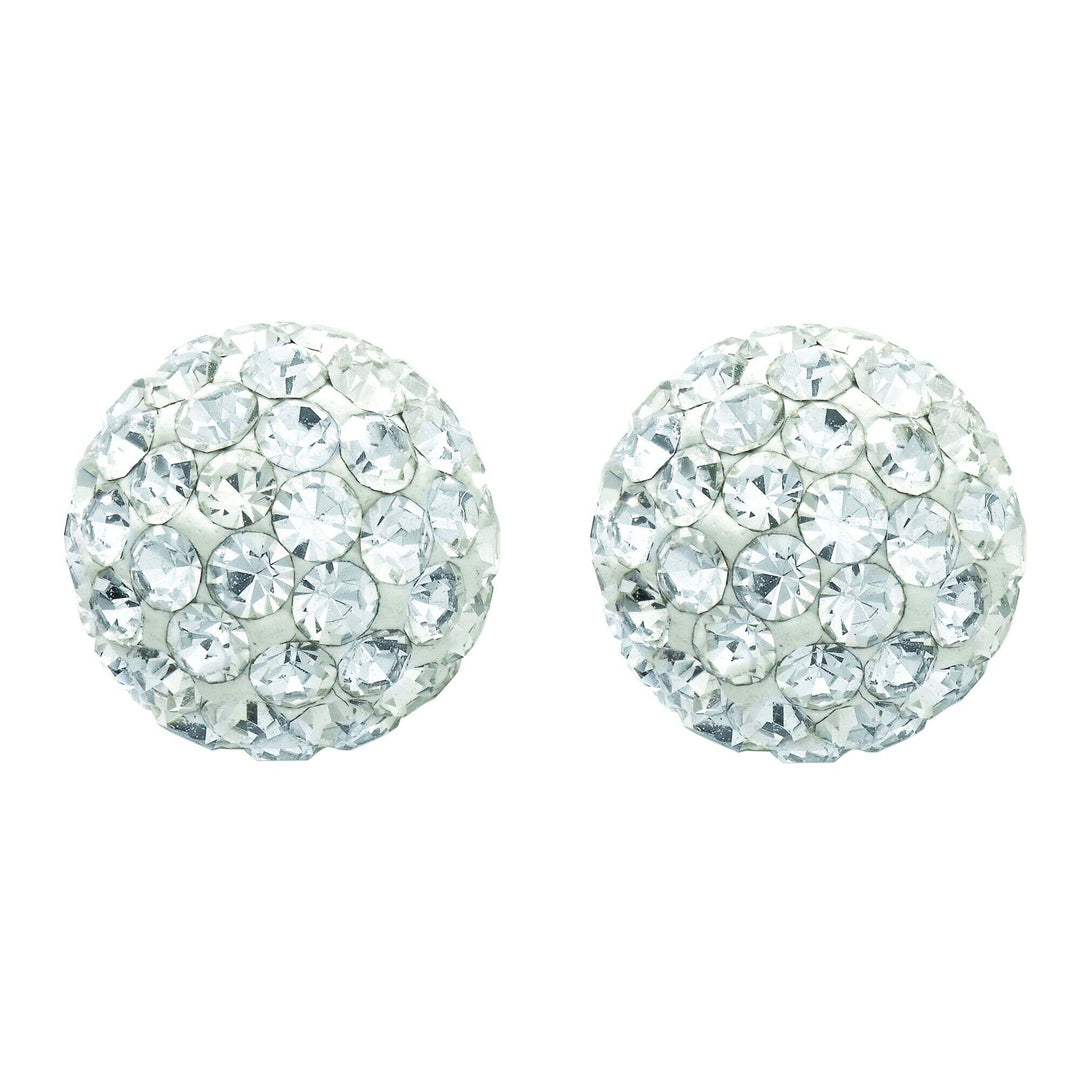14K Yellow Gold Crystal Drop Earring, front view