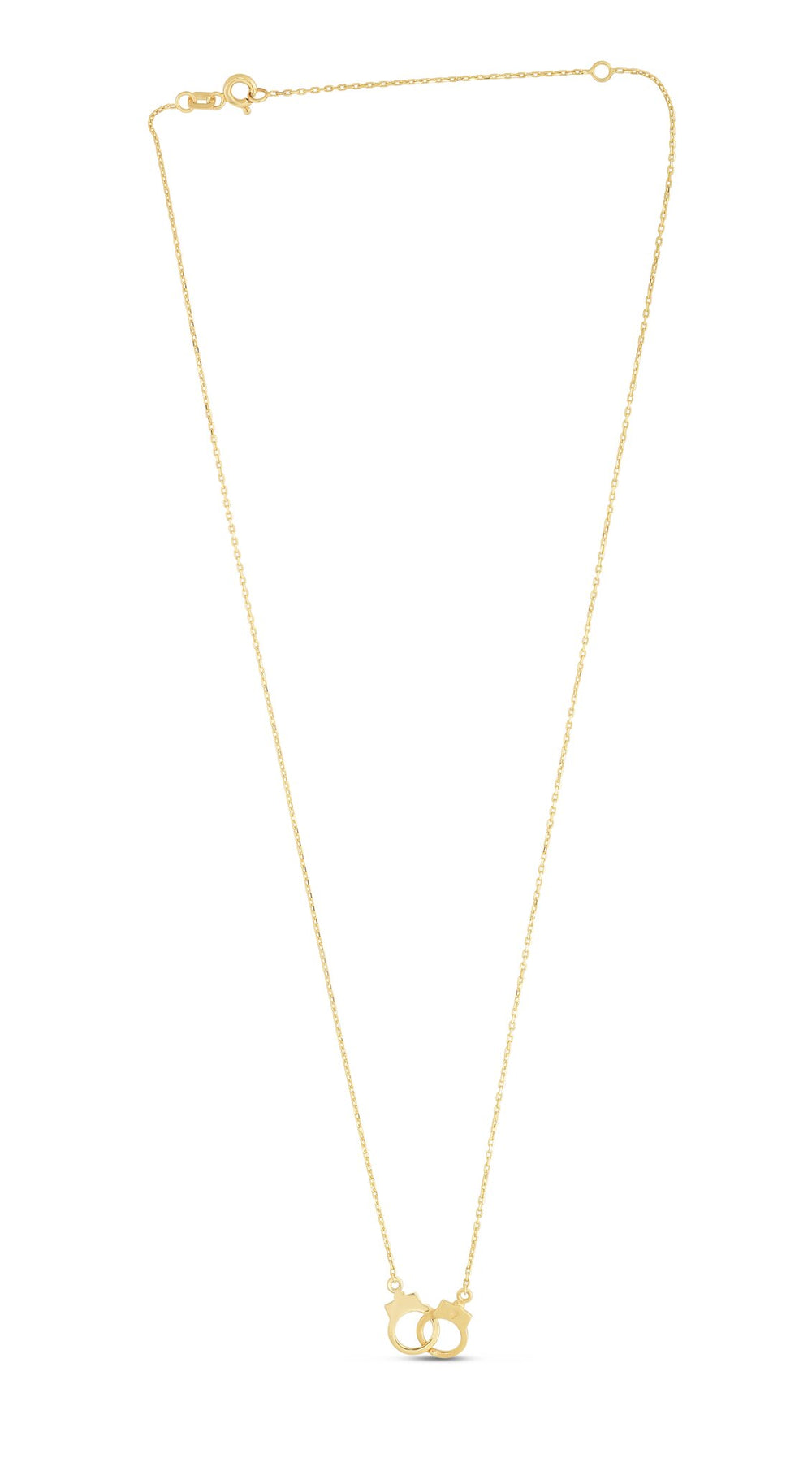 14K Yellow Gold Handcuff Necklace, view 2