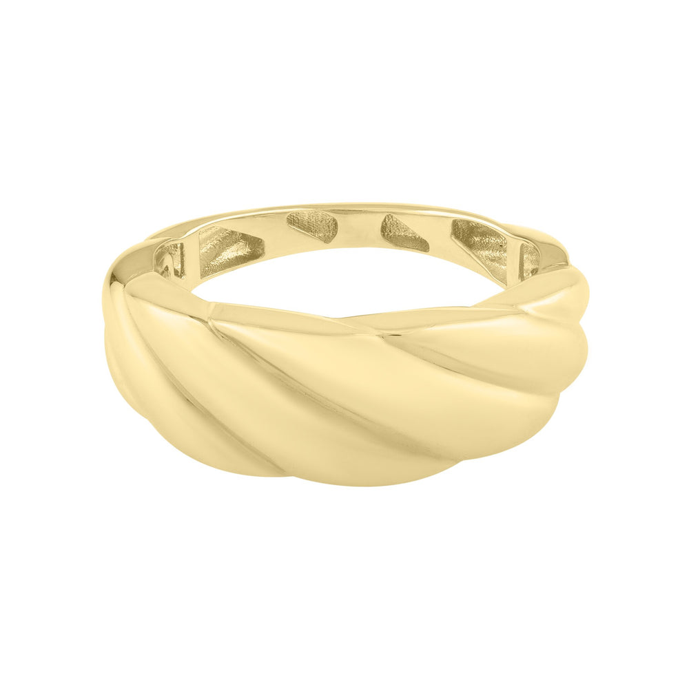 14K Yellow Gold Italian Cable Twist Ring, view 2