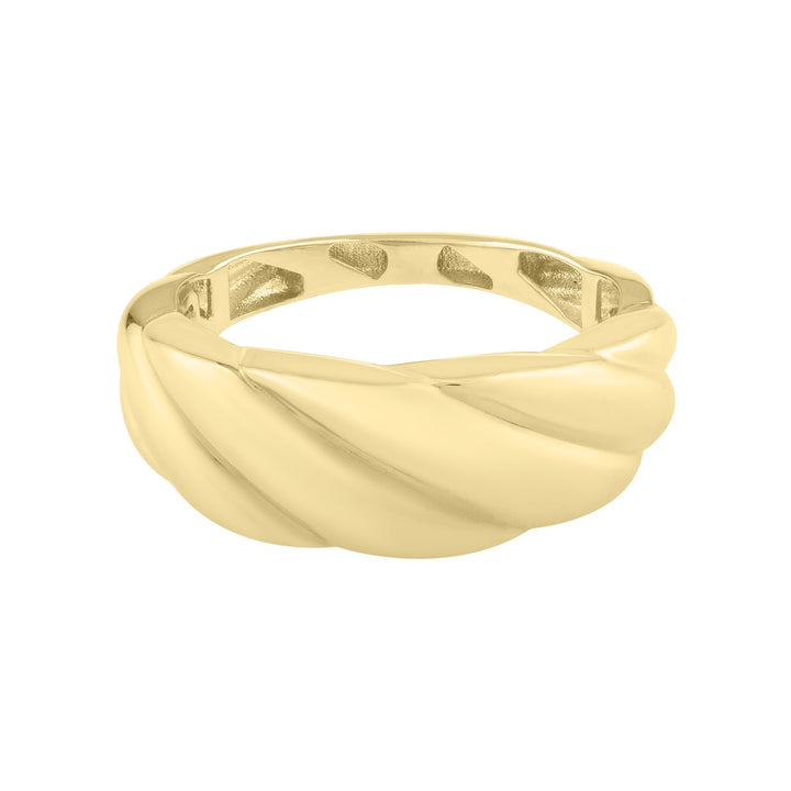 14K Yellow Gold Italian Cable Twist Ring, view 3