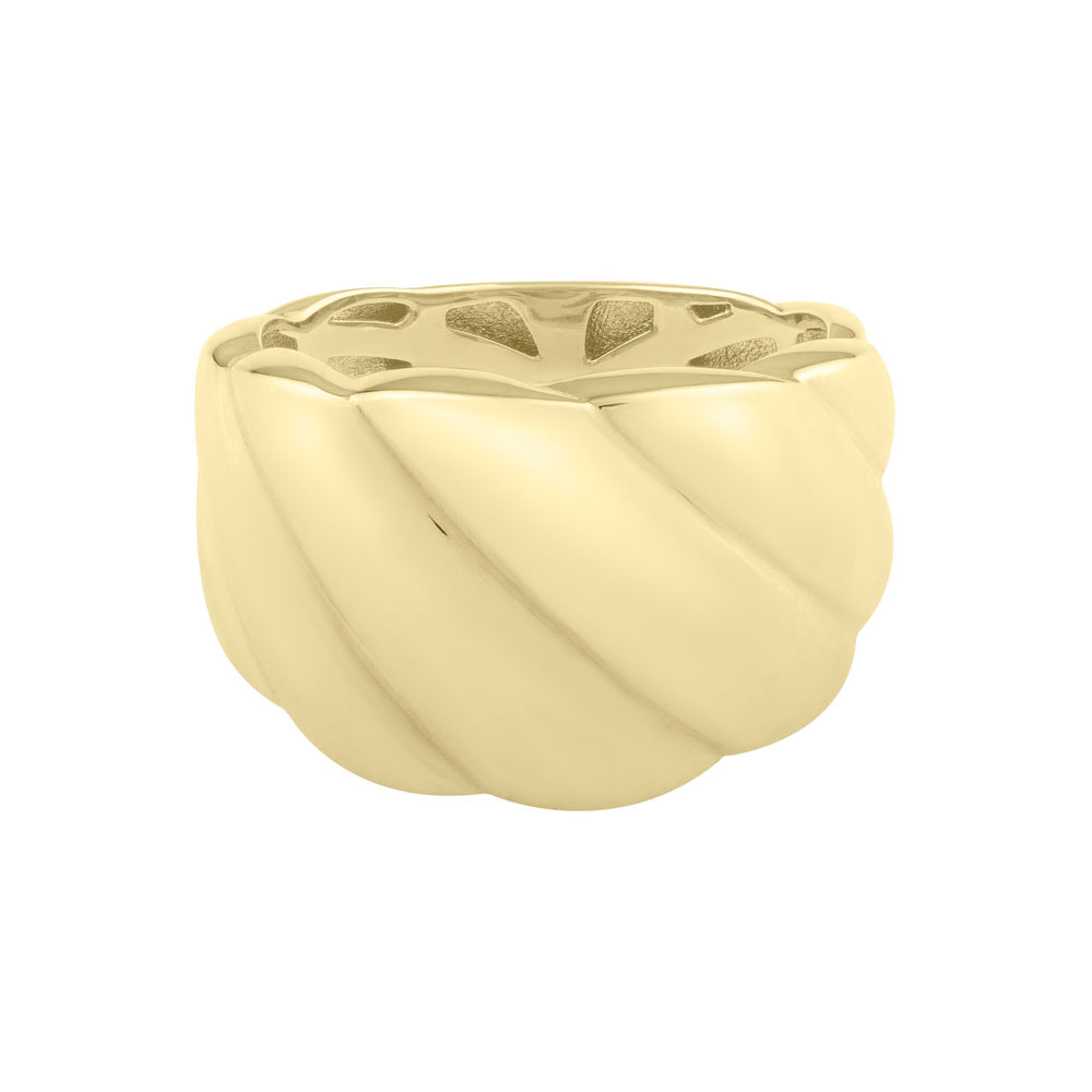 14K Yellow Gold Italian Cable Twist Ring, view 2