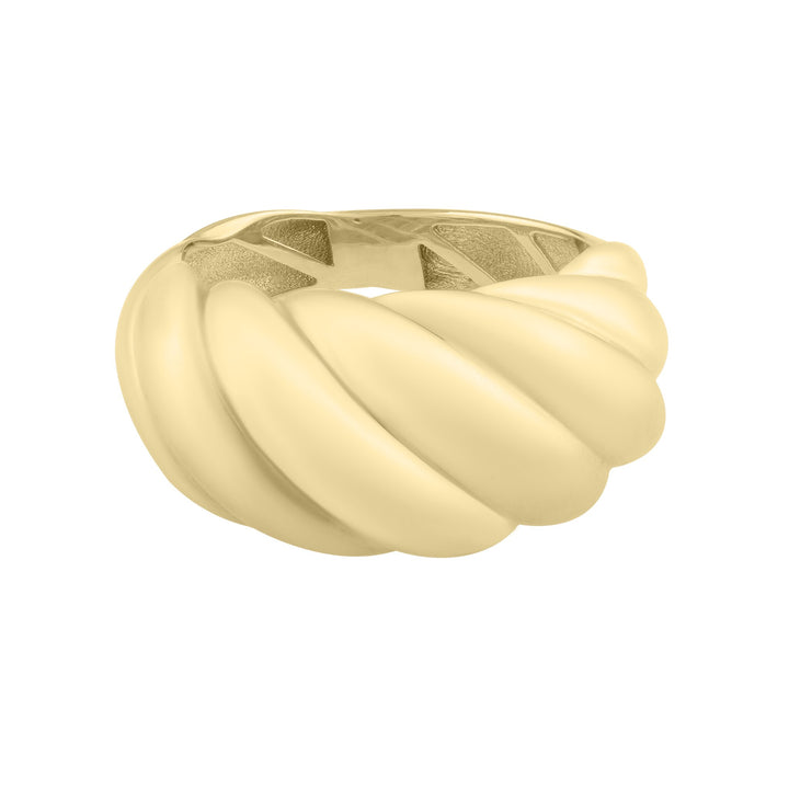 14K Yellow Gold Italian Cable Twist Ring, view 3