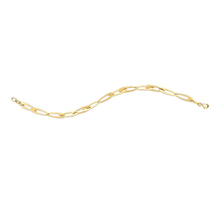 14K Yellow Gold Italian Oval Links Chain, view 5