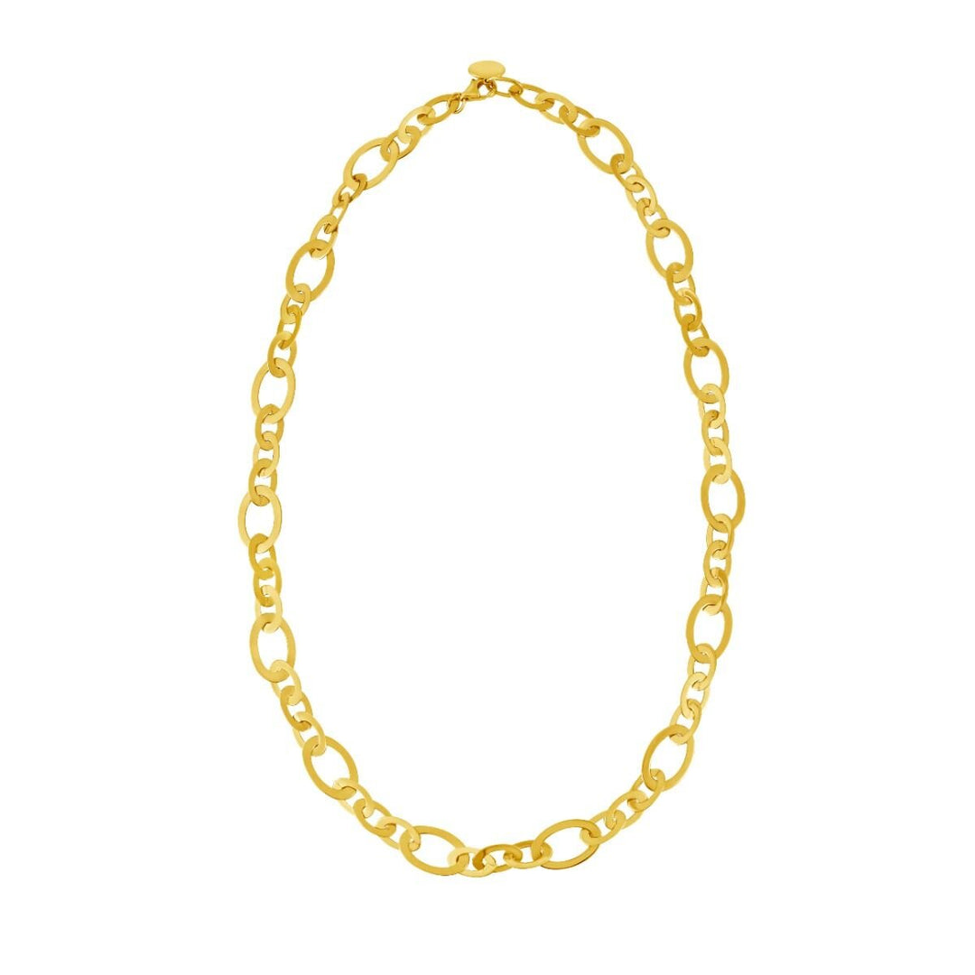 14K Yellow Gold Large Oval Link Fancy Chain, view 4