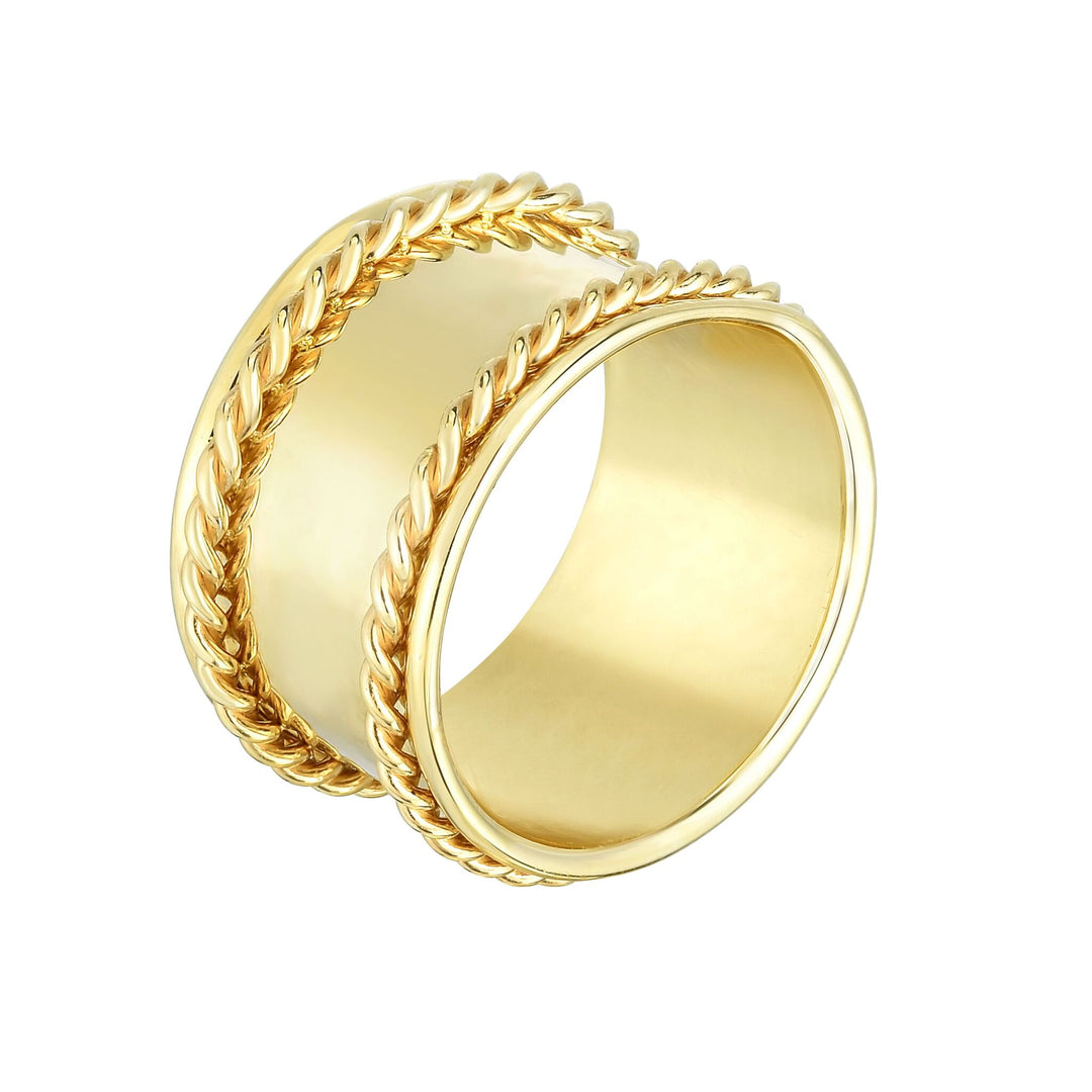 14K Yellow Gold Lucia Band Ring, front view