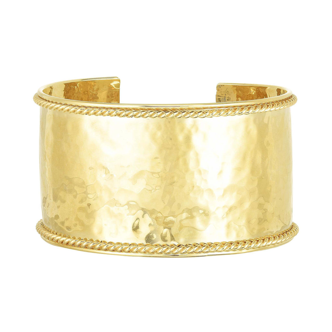 14K Yellow Gold Lucia Large Cuff Bangle, front view