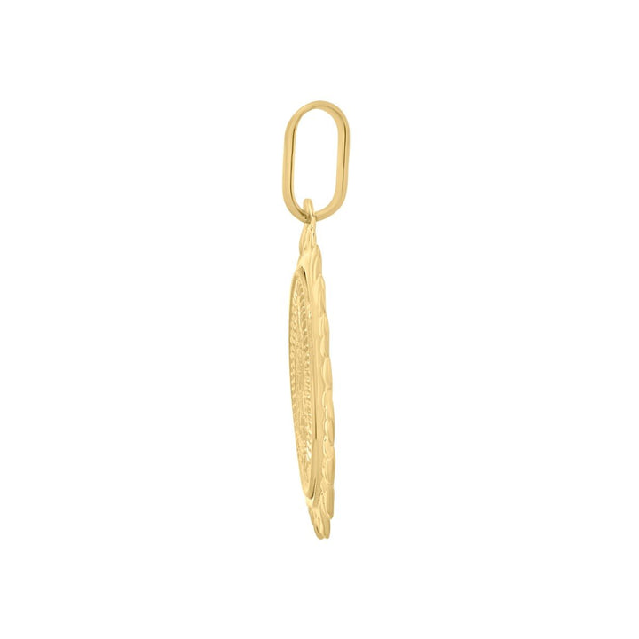 14K Yellow Gold Our Lady of Guadalupe Pendant, view 2