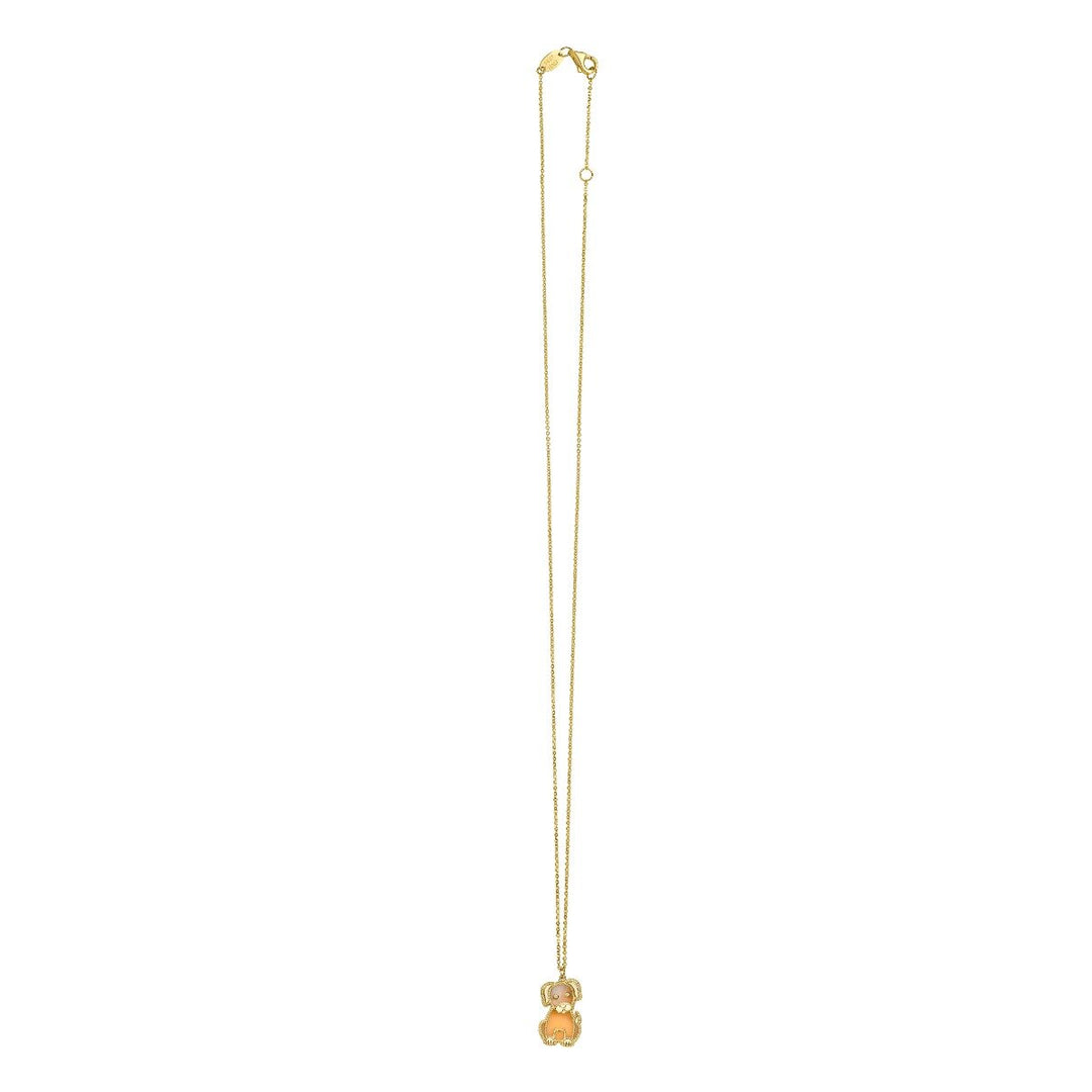 14K Yellow Gold Prosecco Puppy Necklace, view 3