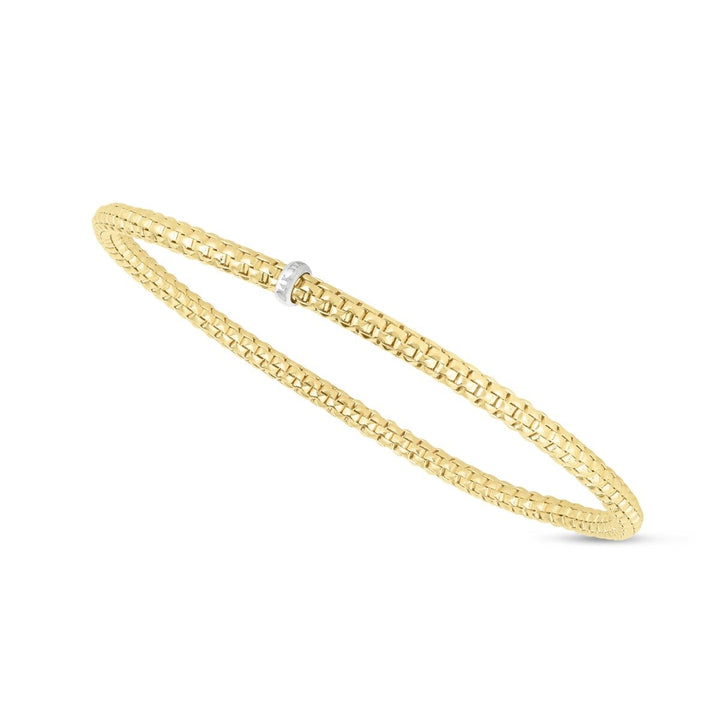 14K Yellow Gold Prosecco Stretch 3mm Bracelet, view 2