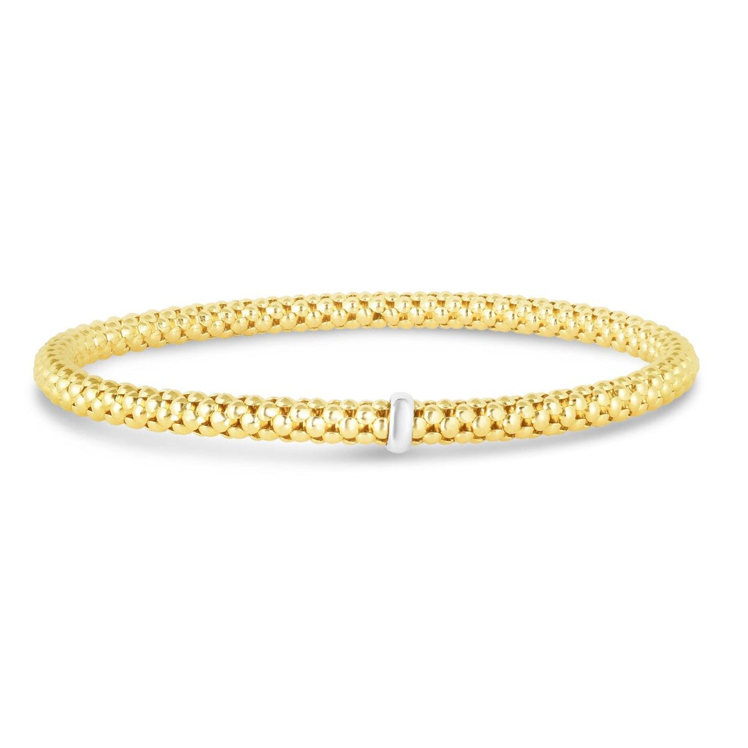 14K Yellow Gold Prosecco Stretch 4mm Bracelet, front view