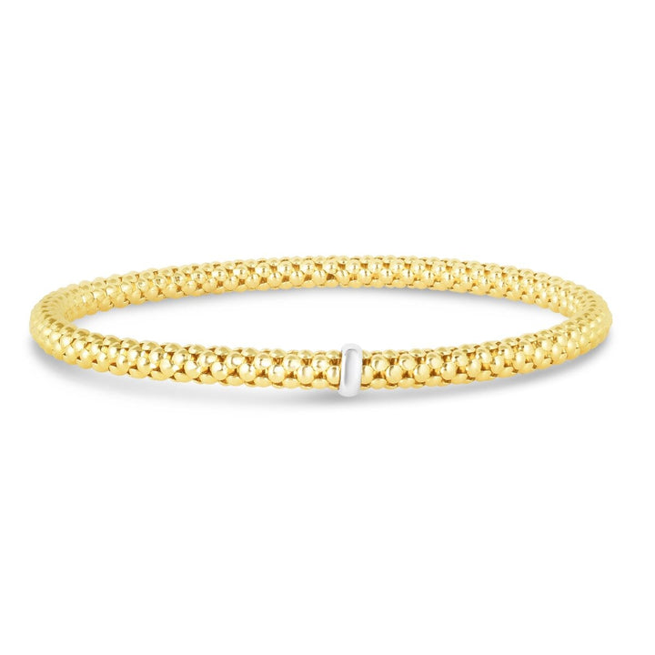 14K Yellow Gold Prosecco Stretch 4mm Bracelet, front view