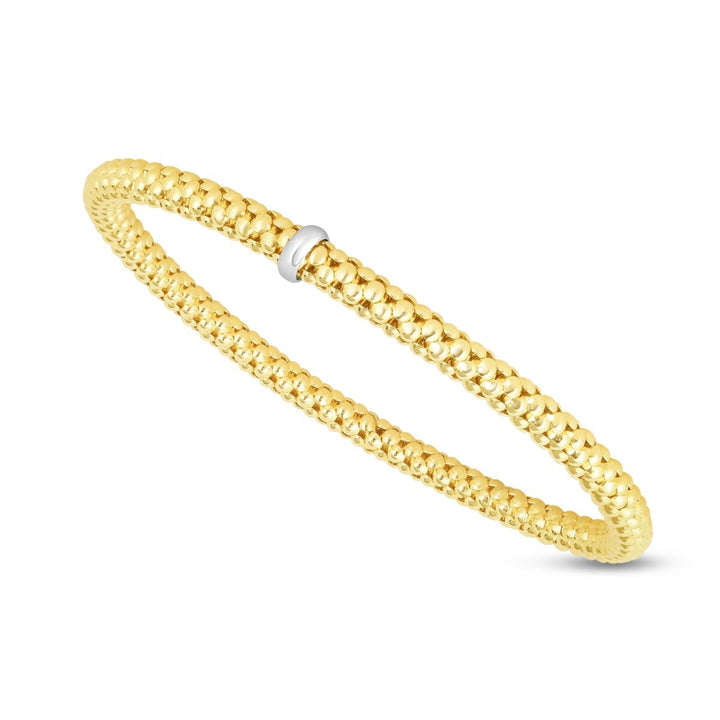 14K Yellow Gold Prosecco Stretch 4mm Bracelet, view 2
