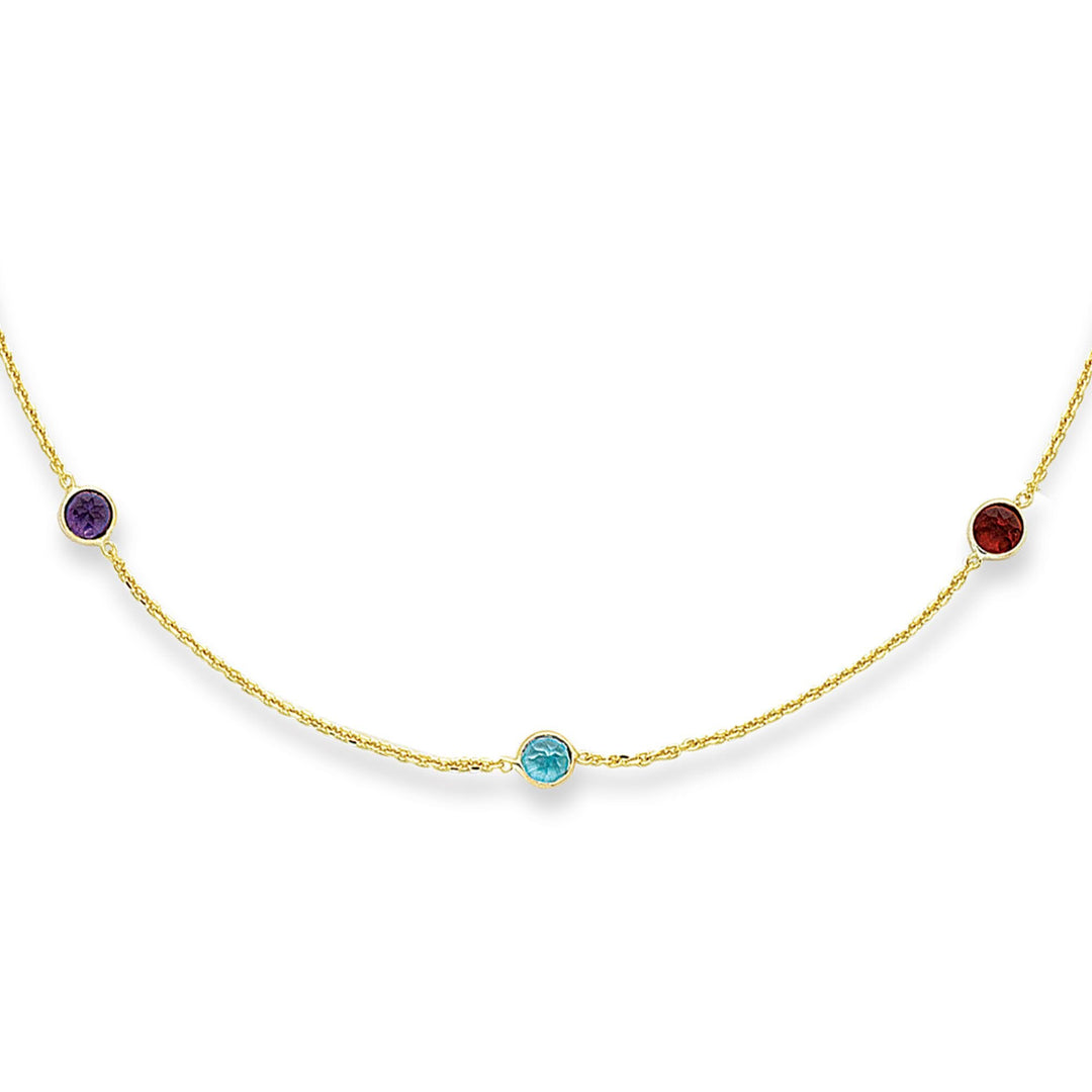 14K Yellow Gold Semi-Precious Bracelet, front view