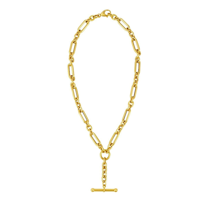 14K Yellow Gold Toggle Necklace, view 2