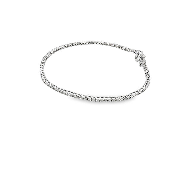 Micro Line Diamond Tennis Bracelet, Traditional (1ct)
