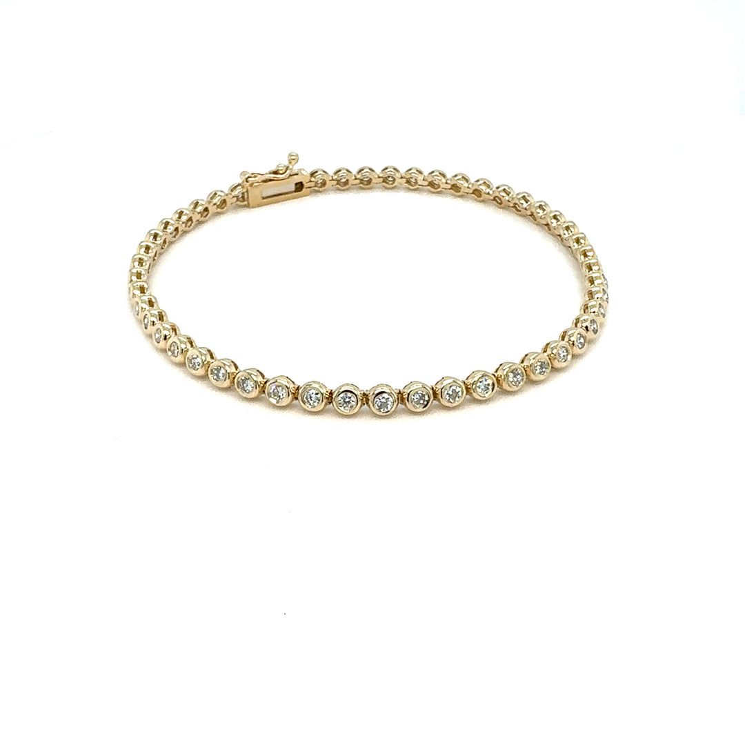 Diamond Tennis Bracelet, Bezel-Set, (1 1/2CT)