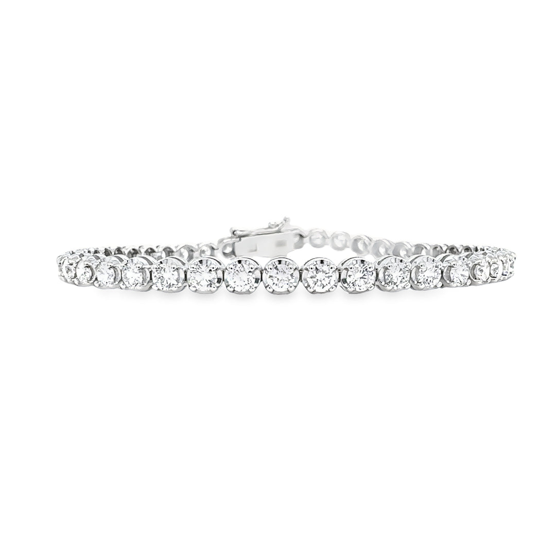 14KW tennis bracelet in Buttercup setting with 3 3/4CT diamonds