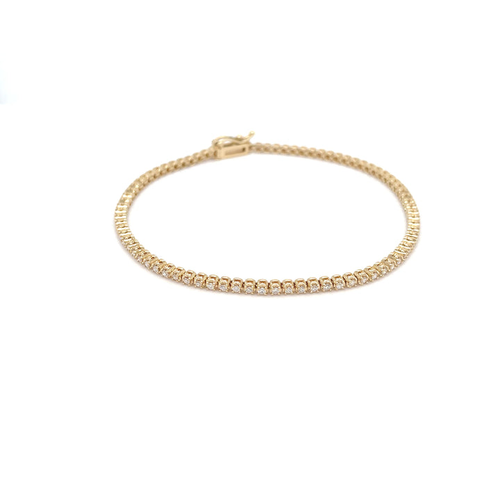 Mini Diamond tennis bracelet, buttercup setting (3/4CT)