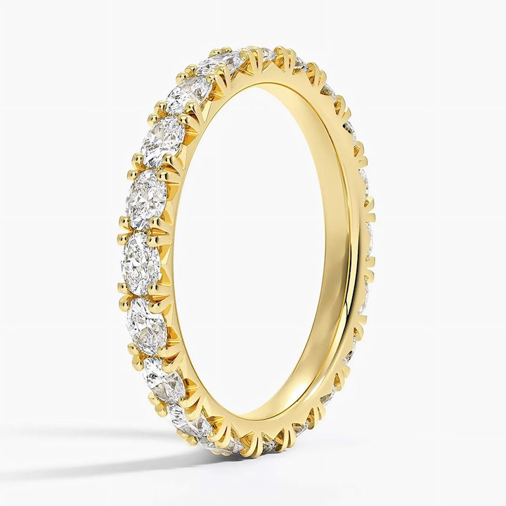Juliette - 14K Oval Cut Eternity Lab Diamond Ring - Pavé