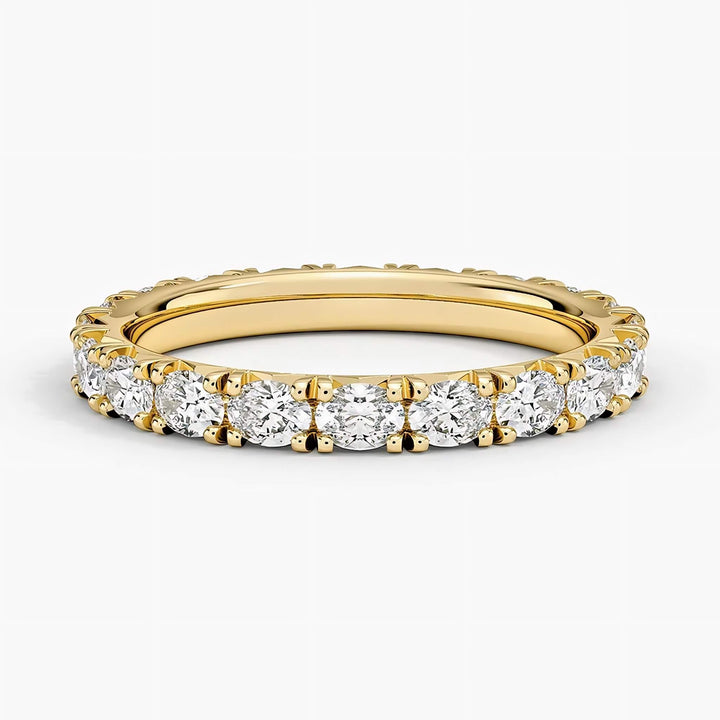 Juliette - 14K Oval Cut Eternity Lab Diamond Ring - Pavé