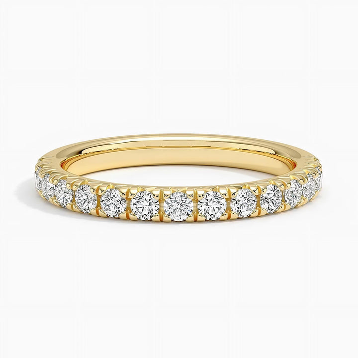 Juliette - 14K Yellow Gold Half Coverage Lab Diamond Ring (1/2 ct. tw.) - Pavé