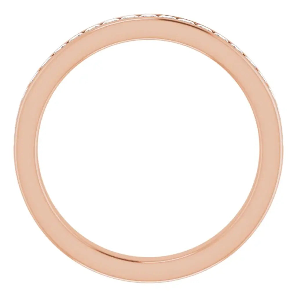 Lab Grown Diamond Anniversary Ring, 1/2 CTW, Channel Princess