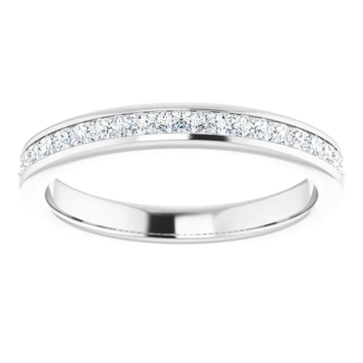 Lab Grown Diamond Anniversary Ring, 1/2 CTW, Channel Princess