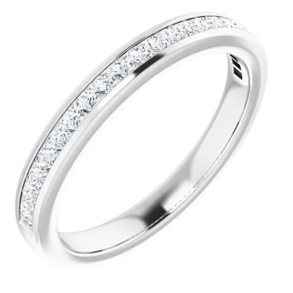 Lab Grown Diamond Anniversary Ring, 1/2 CTW, Channel Princess