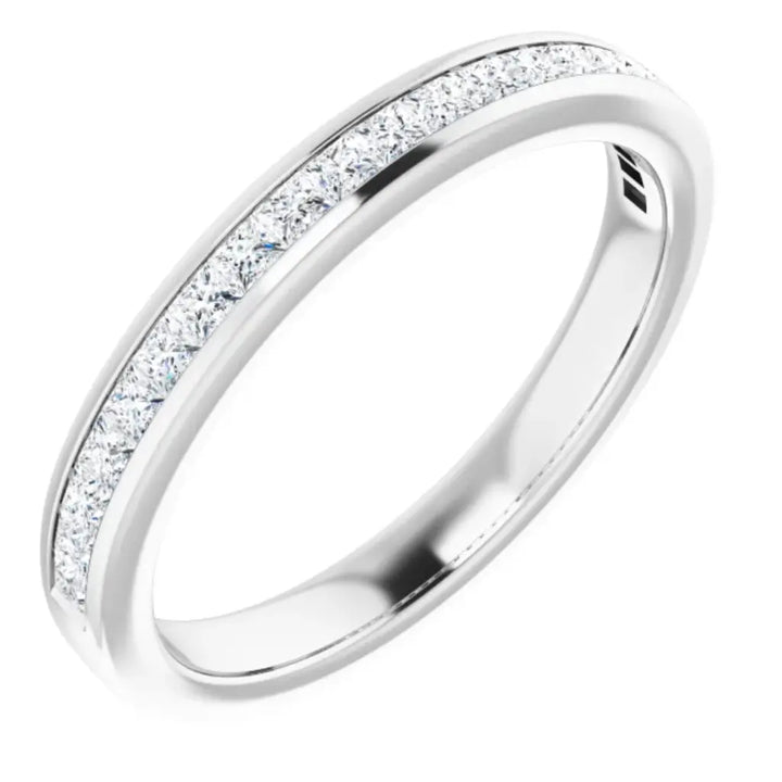 Lab Grown Diamond Anniversary Ring, 1/2 CTW, Channel Princess