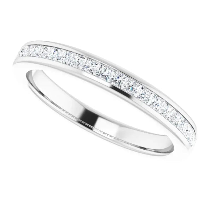 Lab Grown Diamond Anniversary Ring, 1/2 CTW, Channel Princess