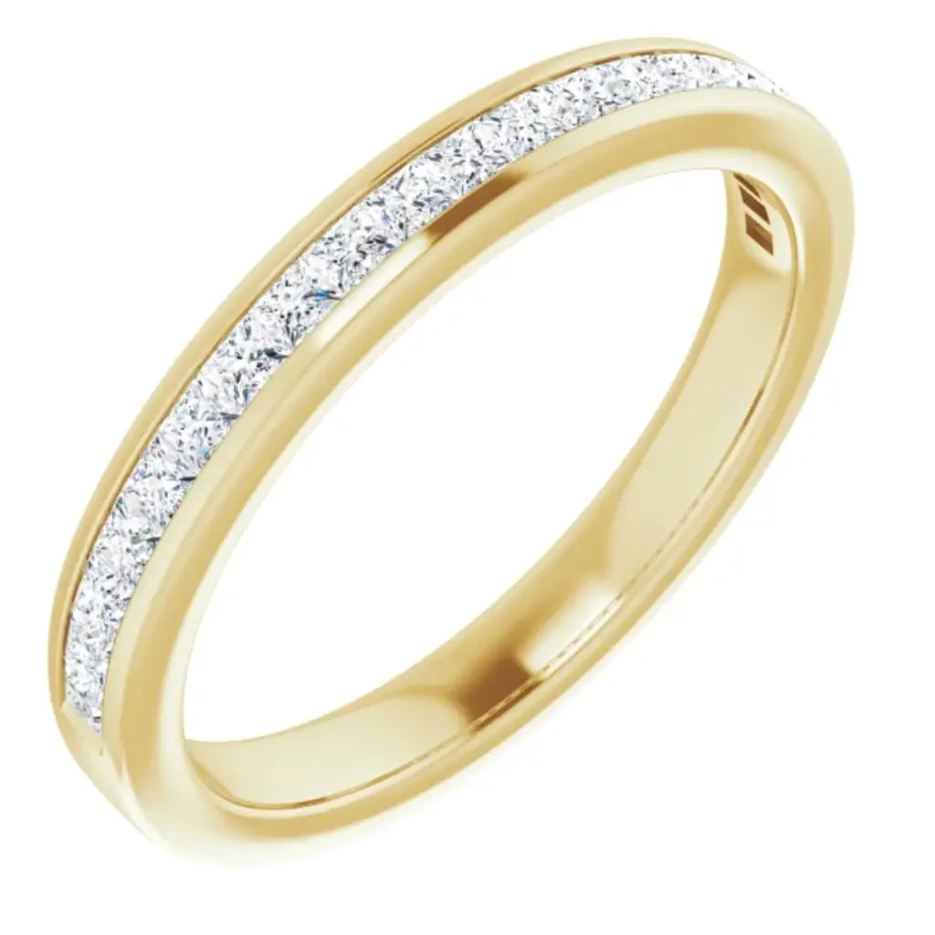 Lab Grown Diamond Anniversary Ring, 1/2 CTW, Channel Princess