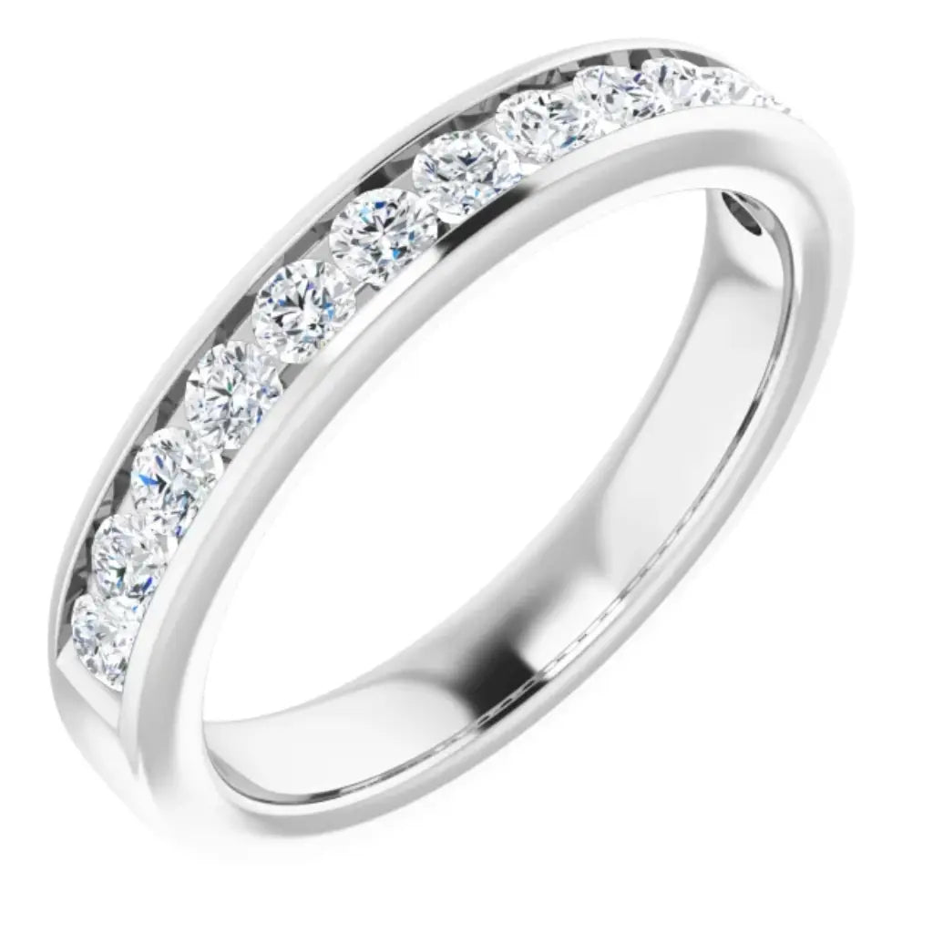 Lab Grown Diamond Anniversary Ring, 1/2 CT, Channel Set
