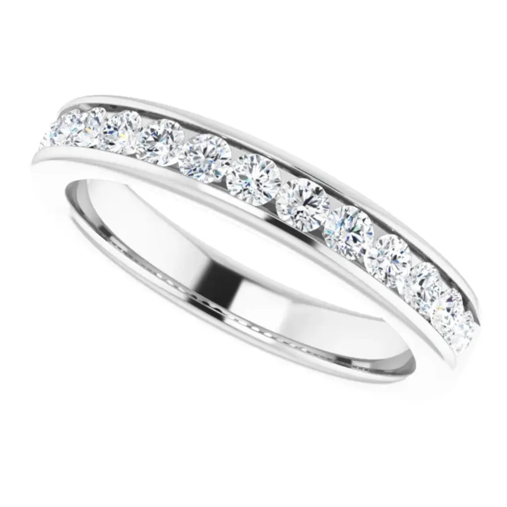 Lab Grown Diamond Anniversary Ring, 1/2 CT, Channel Set