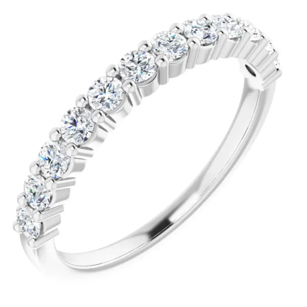 Lab Grown Diamond Anniversary Ring, 1/2 CT, Common Prongs