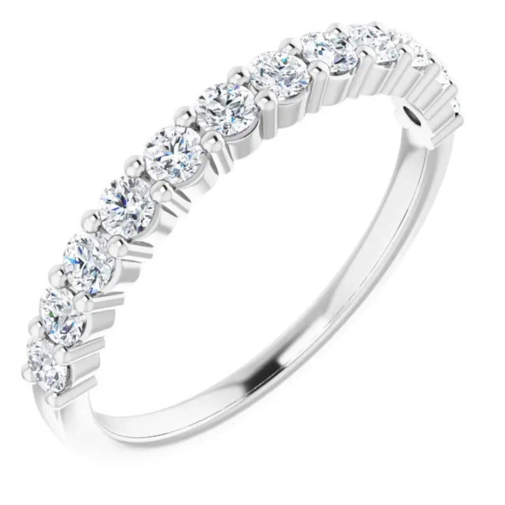 Lab Grown Diamond Anniversary Ring, 1/2 CT, Common Prongs