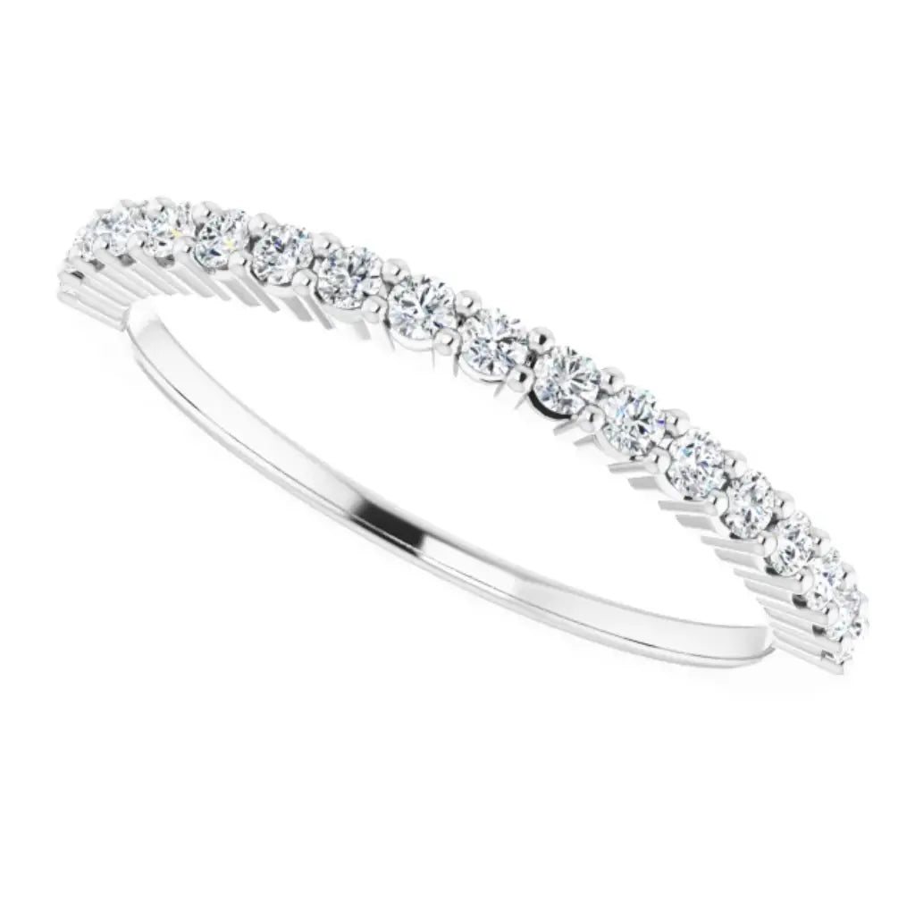 Lab Grown Diamond Anniversary Ring, 1/4 CT, Common Prongs