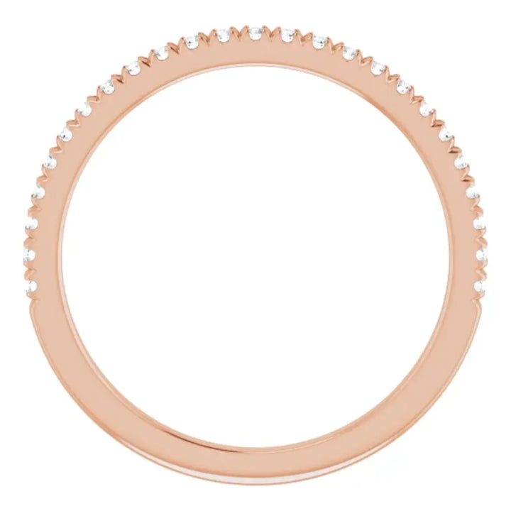 Lab grown diamond anniversary ring, 1/5 CTW, French set