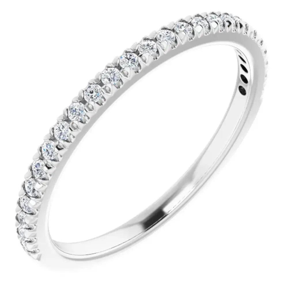 Lab grown diamond anniversary ring, 1/5 CTW, French set
