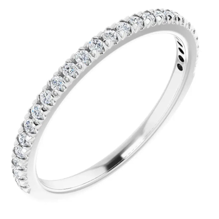 Lab grown diamond anniversary ring, 1/5 CTW, French set