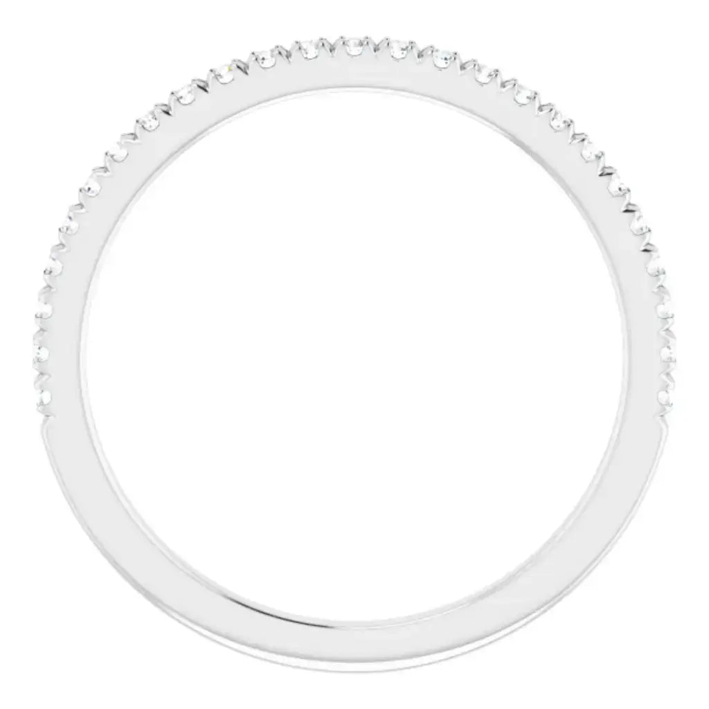 Lab grown diamond anniversary ring, 1/5 CTW, French set