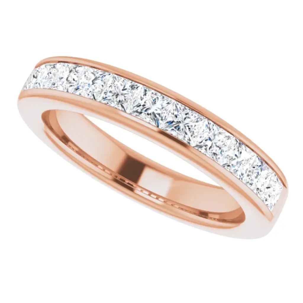 Lab Grown Diamond Anniversary Ring, 1 CTW, Channel Princess