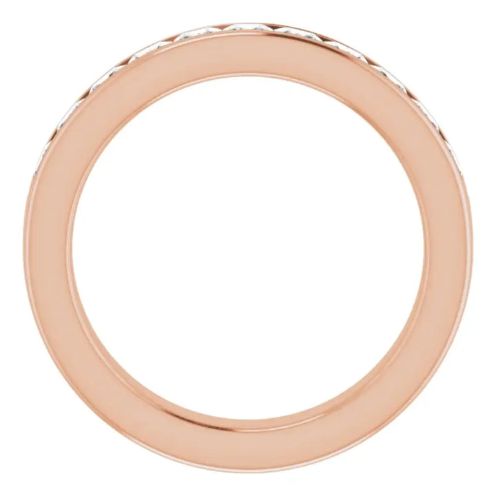 Lab Grown Diamond Anniversary Ring, 1 CTW, Channel Princess