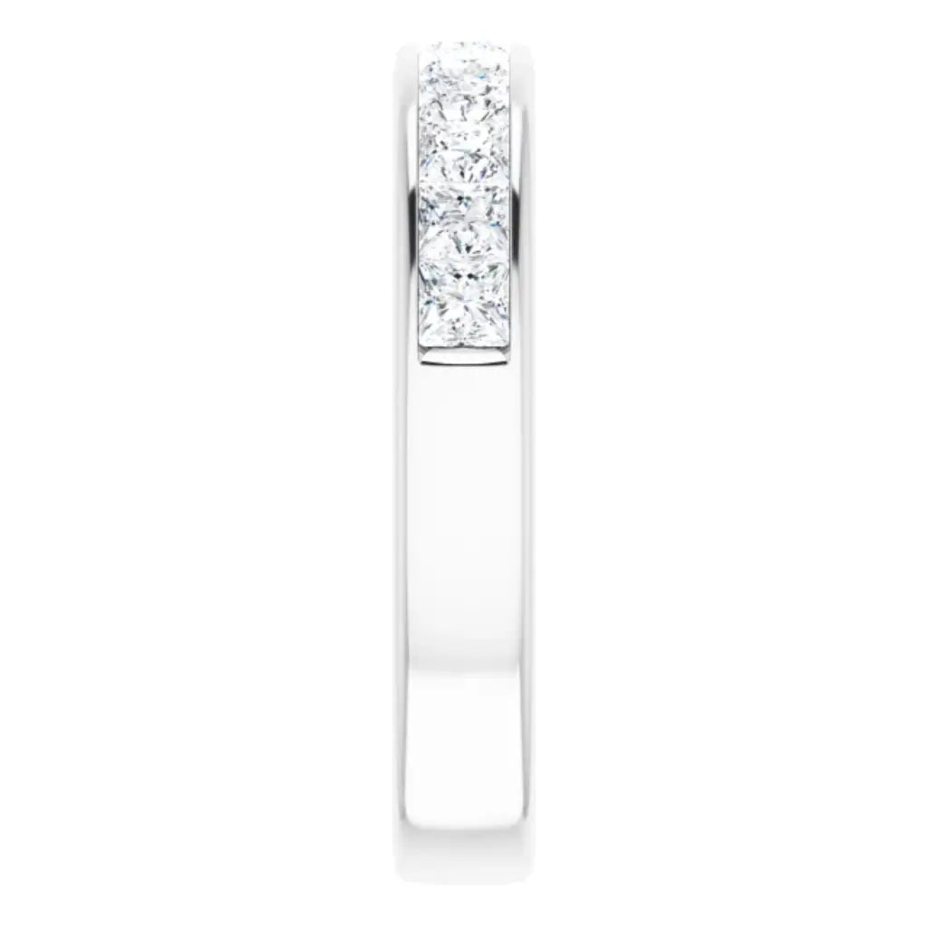 Lab Grown Diamond Anniversary Ring, 1 CTW, Channel Princess