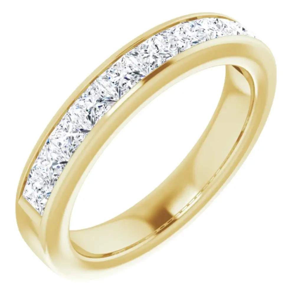 Lab Grown Diamond Anniversary Ring, 1 CTW, Channel Princess
