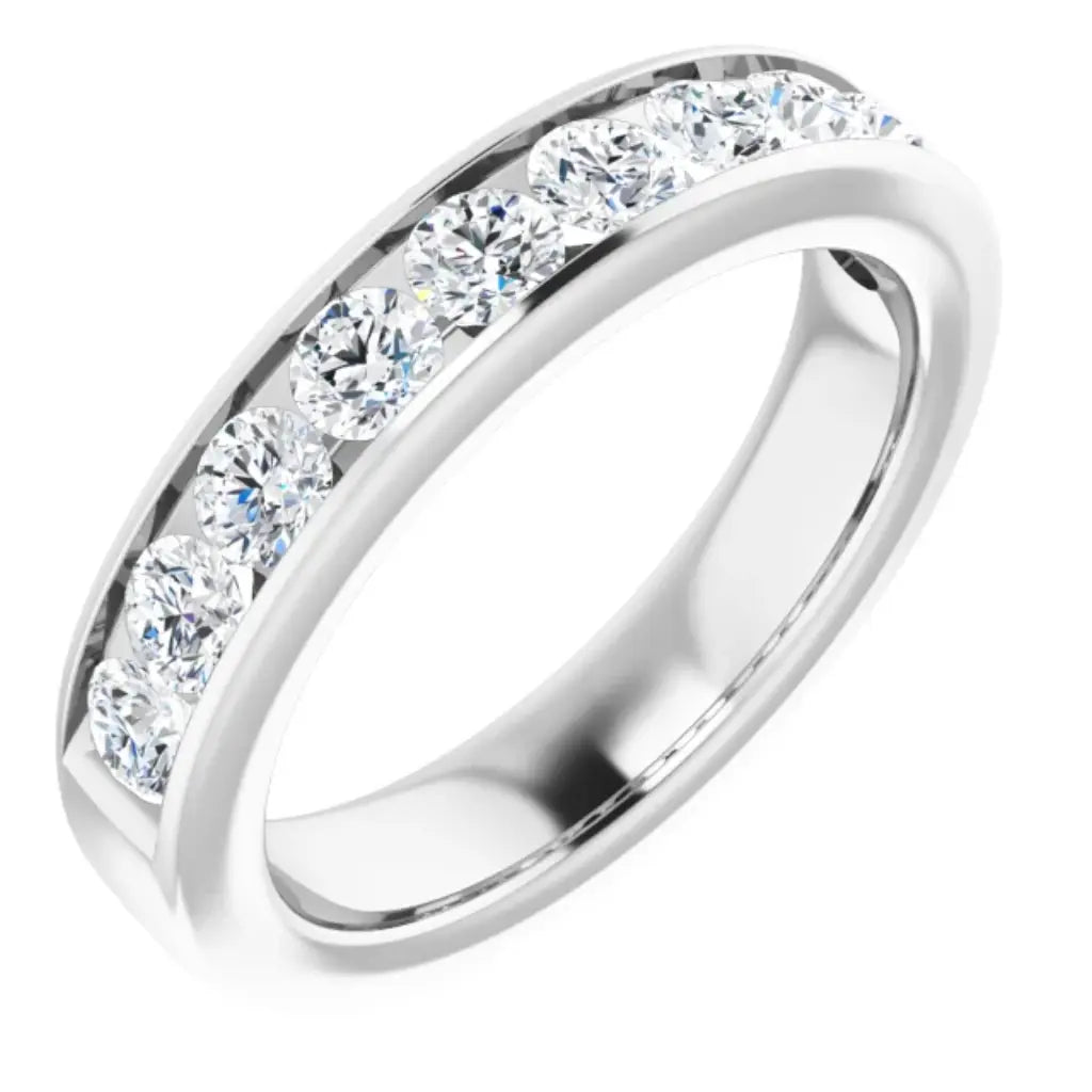Lab Grown Diamond Anniversary Ring, 1 CT, Channel Set
