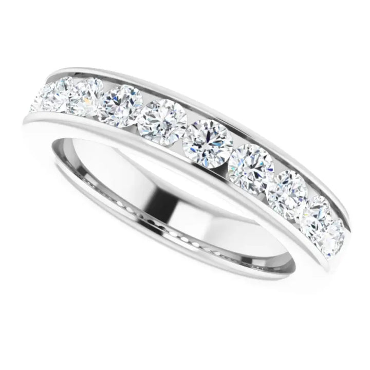Lab Grown Diamond Anniversary Ring, 1 CT, Channel Set