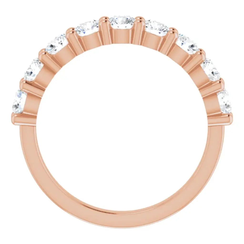 Lab Grown Diamond Anniversary Ring, 1 CT, Common Prongs