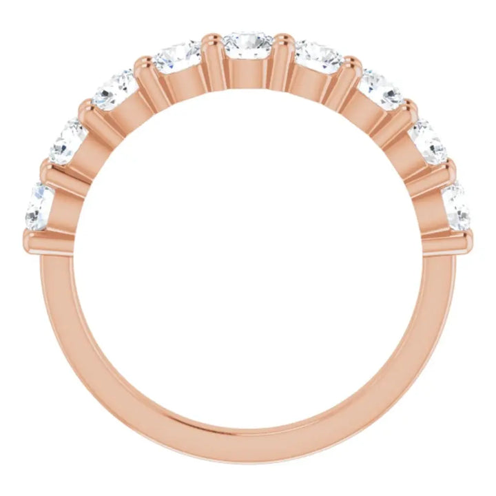 Lab Grown Diamond Anniversary Ring, 1 CT, Common Prongs