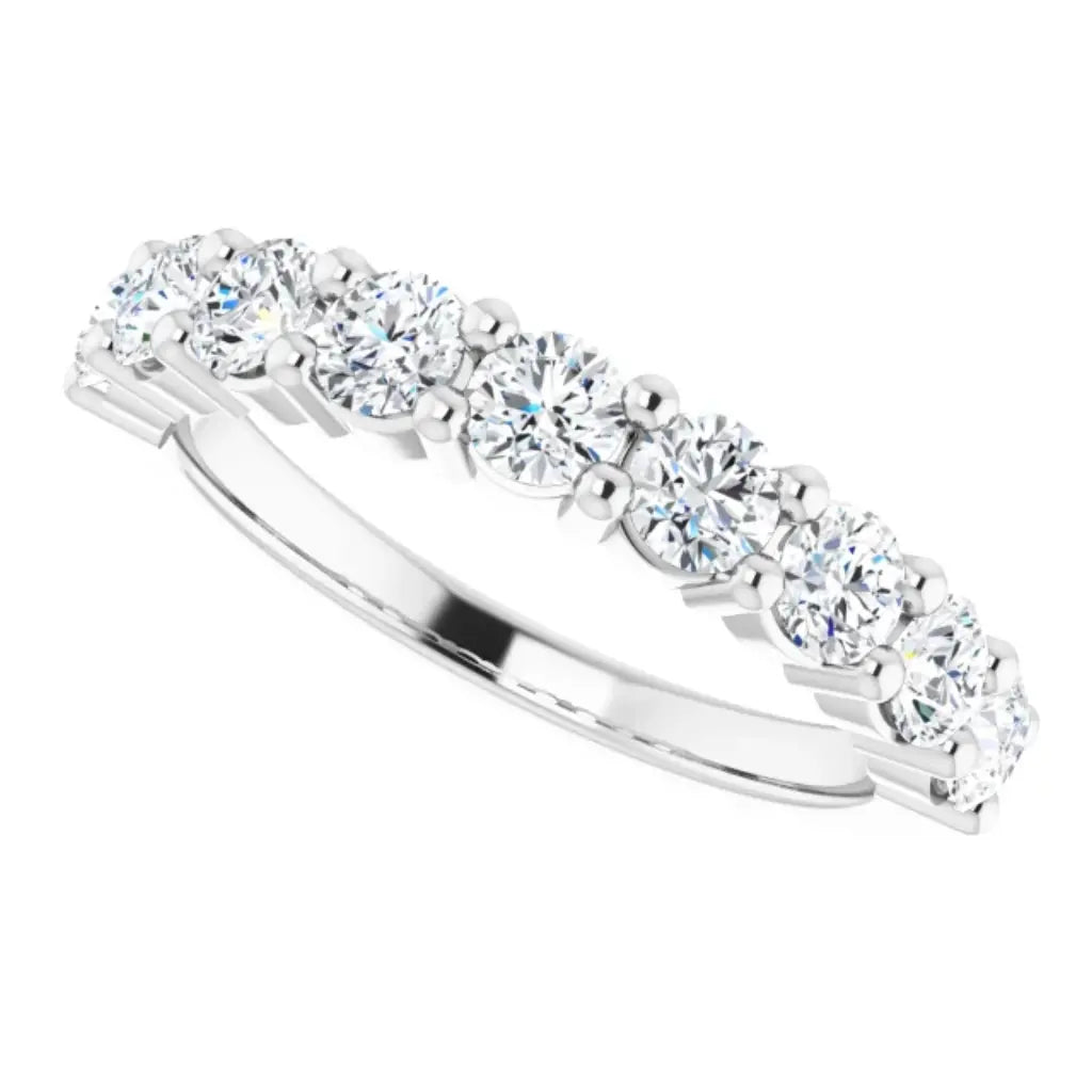 Lab Grown Diamond Anniversary Ring, 1 CT, Common Prongs